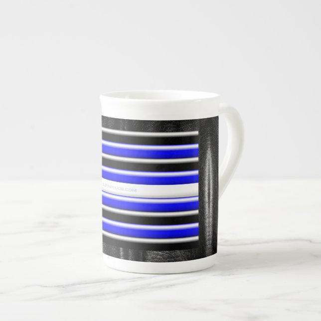 Taza De Porcelana Bandera del Orgullo Gay de SlipperyJoe negro real  (Derecha)