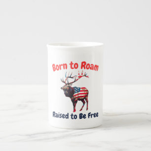 Taza De Porcelana Bandera Elk América