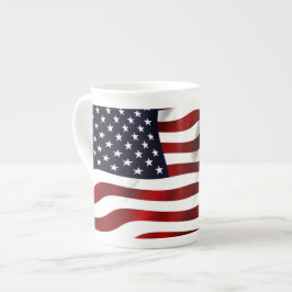 Taza De Porcelana Bandera estadounidense