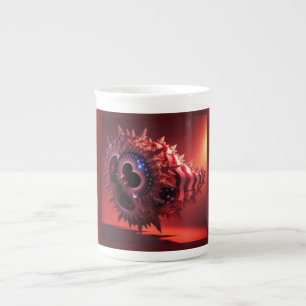 Taza De Porcelana Bandera estadounidense en el metro de Mandelbrot