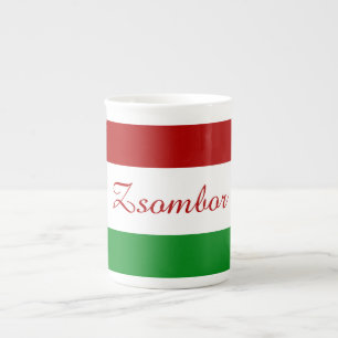 Taza De Porcelana Bandera húngara personalizada