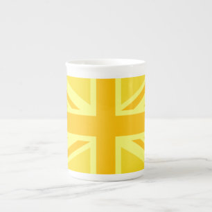 Taza De Porcelana Bandera muy amarilla de Union Jack Británicos