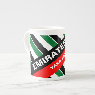 Taza De Porcelana Bandera Patriótica de los Emiratos Árabes Unidos p