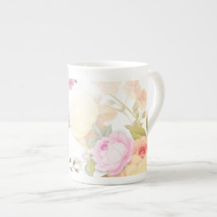 Taza De Porcelana Barcos de Rosas 4