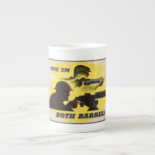 Taza De Porcelana Barriles, ejército e industria, esfuerzo de guerra