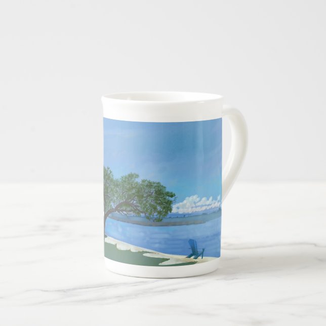 Taza De Porcelana Beach Mug (Derecha)