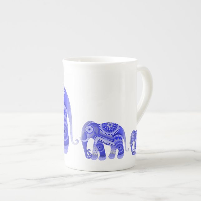 TAZA DE PORCELANA BEBER CON BOMBA AZUL ELEFANTE DE GUAY (Derecha)