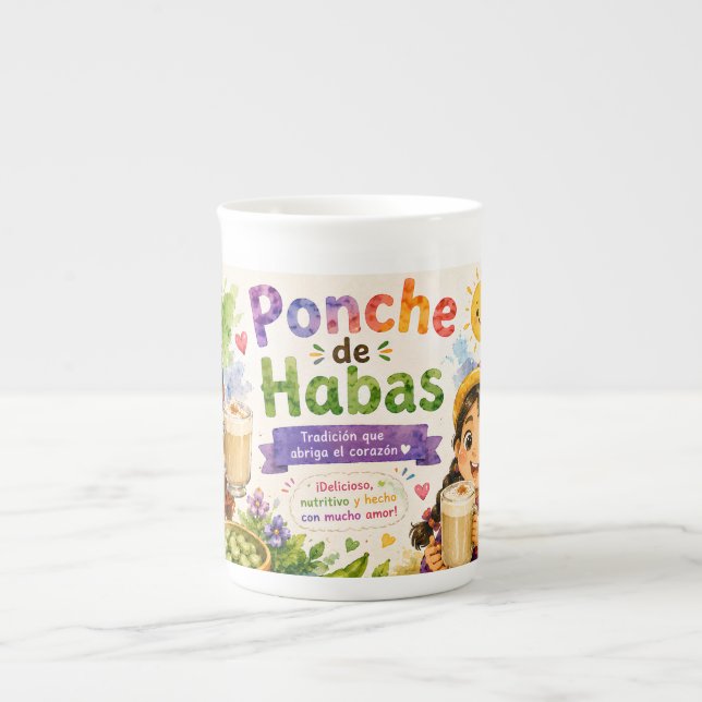 TAZA DE PORCELANA BEBIDA TRADICIONAL DE PERU (Frente)
