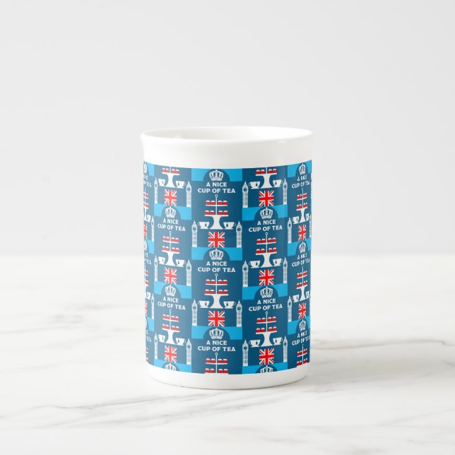 Taza De Porcelana Bebidas de té clásicas británicas (Frente)