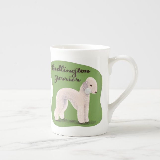 Taza De Porcelana Bedlington Terrier (Derecha)