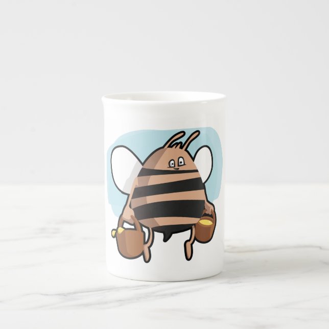 Taza De Porcelana Bee personalizado (Frente)