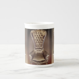 Taza De Porcelana Beige Throne