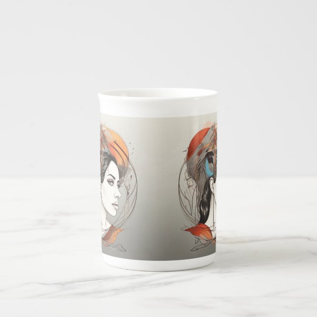 Taza De Porcelana belleza revelada (Frente)