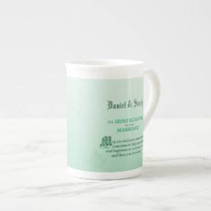 Taza De Porcelana Bendición de Felicitación de Boda Irlandesa