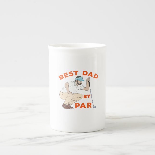 Taza De Porcelana Best Dad By Par (Frente)