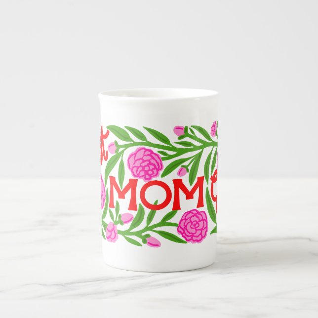 Taza De Porcelana Best Mom Ever Mother's Day Bone China Mug (Frente)