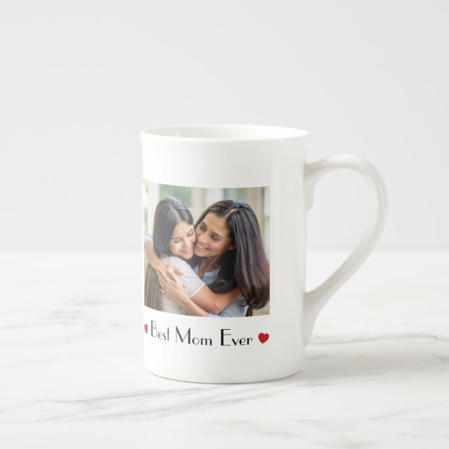 Taza De Porcelana Best Mom Ever Personalized Mug | Best Mom Gift (Derecha)