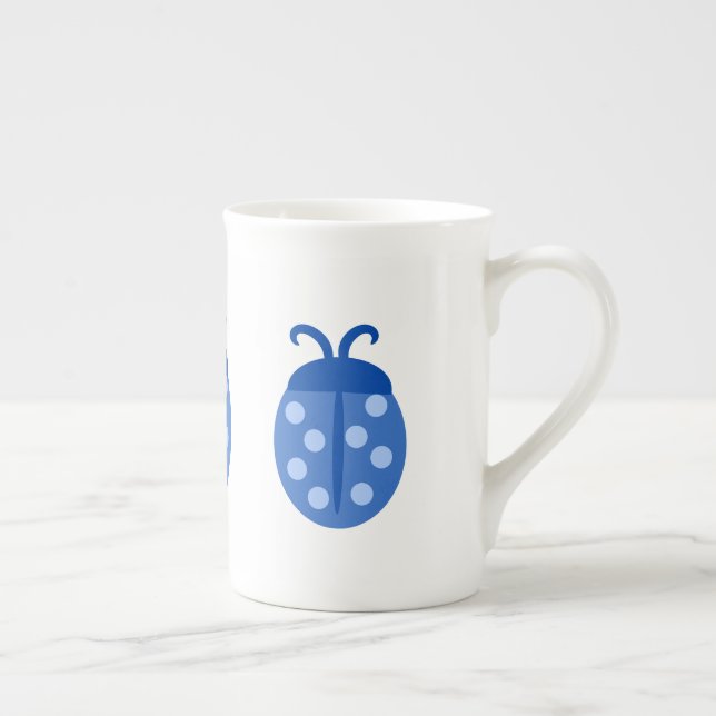 Taza De Porcelana Bichón azul (Derecha)