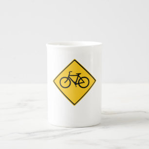 Taza De Porcelana Bicicleta de Rótulo por carretera