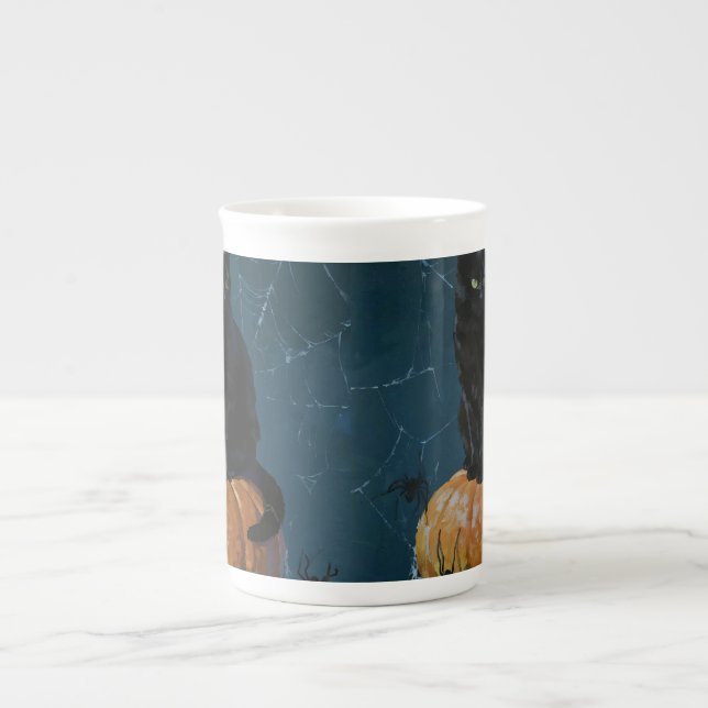 Taza De Porcelana Black Cat (Frente)