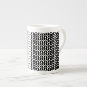 Taza De Porcelana BLANCO Y NEGRO BLANCO HUESO China Mug