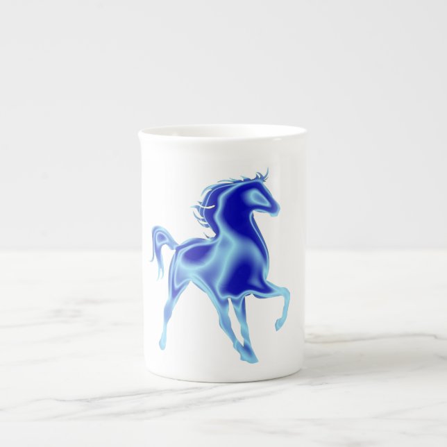 Taza De Porcelana Blue Horse Mug (Frente)