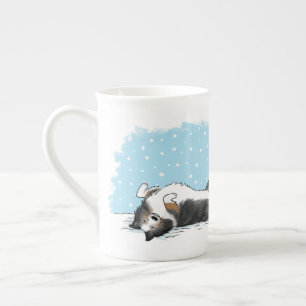 Taza De Porcelana Blue Merle Shetland Sheepdog Sheltie Dog Holiday