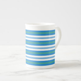 Taza De Porcelana Blue Morning Glory Decoloración Huelga Hueso China