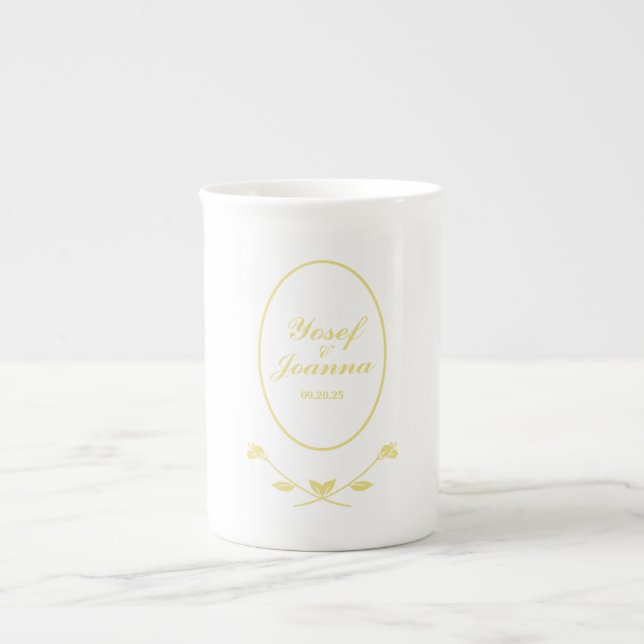 Taza De Porcelana Boda de oro (Frente)
