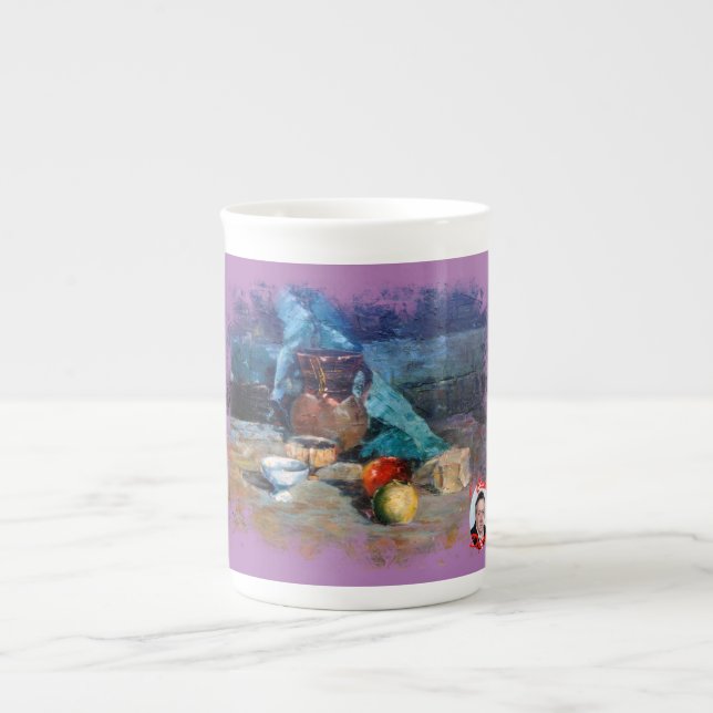 Taza De Porcelana Bodegón a espátula (Frente)