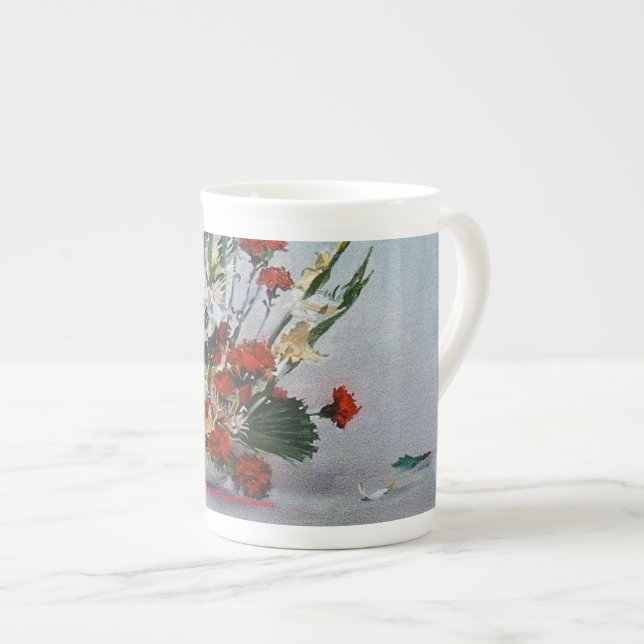Taza De Porcelana Bodegón de flores (Derecha)