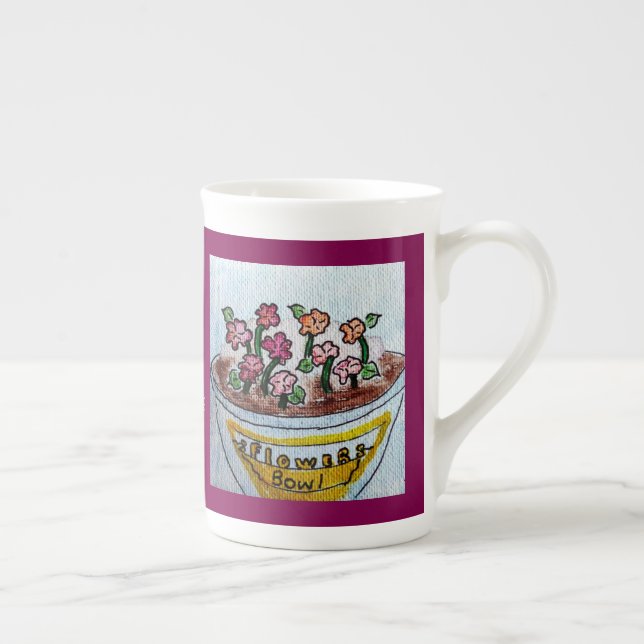 Taza De Porcelana Bola de vino de flores (Derecha)