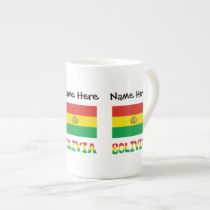 Taza De Porcelana Bolivia Bandera Boliviana Personalizada