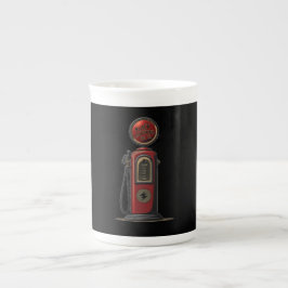 Taza De Porcelana Bomba de gas retro de Black Lightning Oil Company