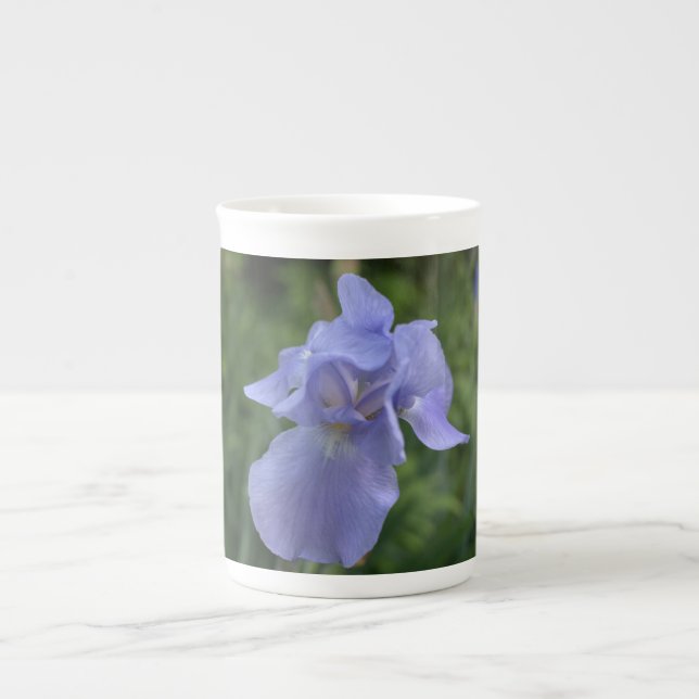 Taza De Porcelana Bonito Azul Iris Hueso China Mug (Frente)