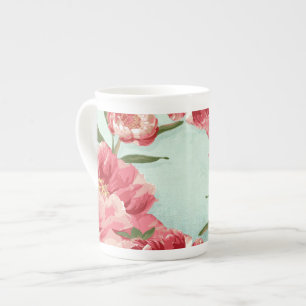 Taza De Porcelana Bonito Flor Retro Chintz Peonies Personalizados