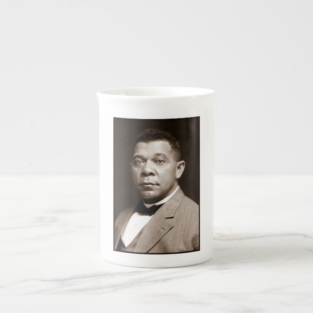 Taza De Porcelana Booker Washington: Educador afroamericano (Frente)