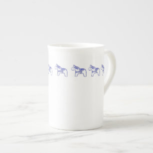 Taza De Porcelana Boone de caballo azul y blanco en China Mug
