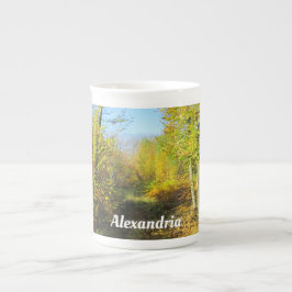 Taza De Porcelana Bosques iluminados por el sol en otoño - Personali