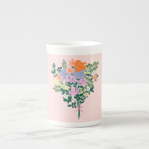 Taza De Porcelana Bouquet de flores de primavera para mamá