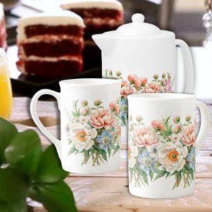Taza De Porcelana Bouquet de flores en los momentos de primavera