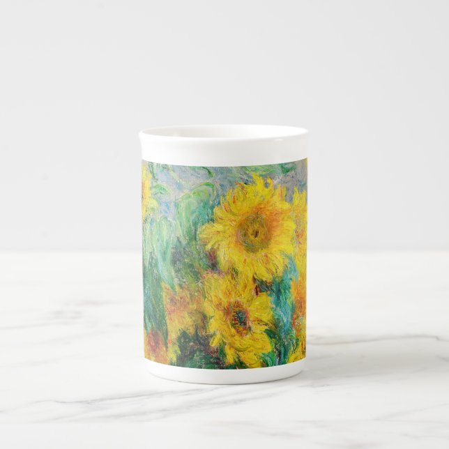 Taza De Porcelana Bouquet de los girasoles Claude Monet (Frente)