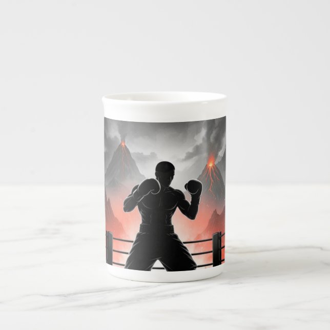 Taza De Porcelana Boxer Silhouette (Frente)