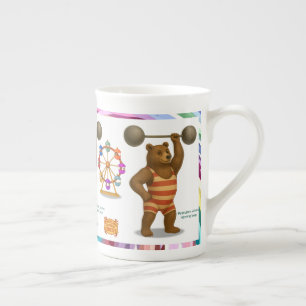 Taza De Porcelana Brandon, oso fuerte del circo