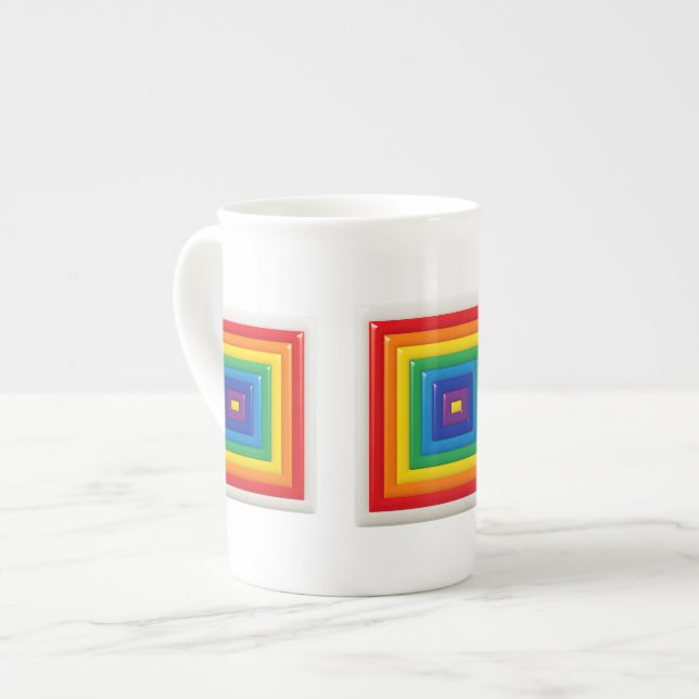 Taza De Porcelana Bright Geometric Pop Art (Izquierda)