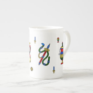 Taza De Porcelana Briscola Aces - Diseño de tarjetas italianas