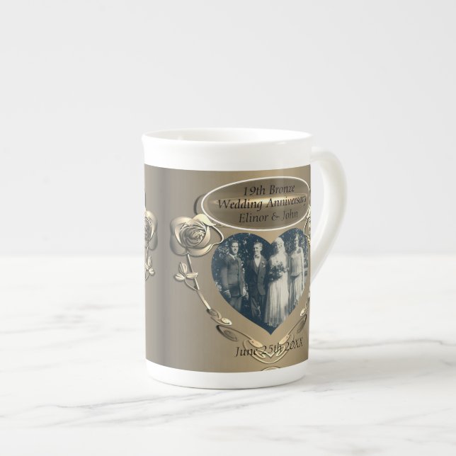Taza De Porcelana Bronze 19/8 + 2 Fotos Mug (Derecha)