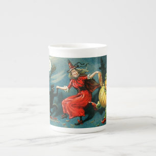Taza De Porcelana Bruja de Halloween del baile