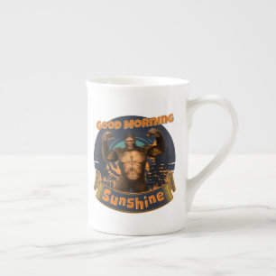 Taza De Porcelana Buenos Días Sol Funny Bigfoot