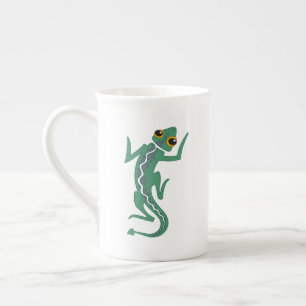 Taza De Porcelana Buggi Green Lizard Artistic Clipart-27847